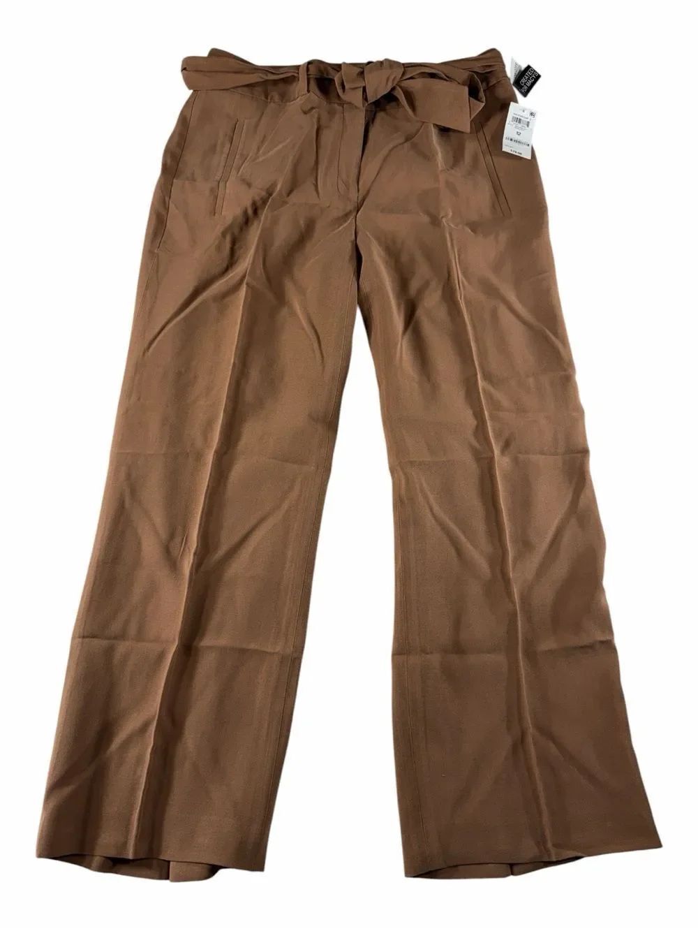 Macy's Tan Paperbag Waist Chinos with Self-Tie Belt